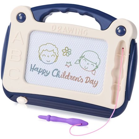 Magnetisk tegnebrett for småbarn, fargelegging, viskelærlig skisseblokk med stempelkort, bursdagsreiseleker