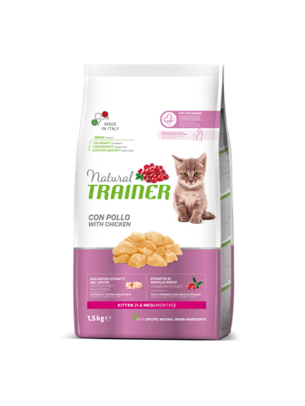 Natural Trainer Kitten Crocchette Con Pollo Per Gatti Cuccioli