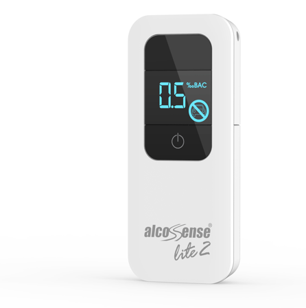 AlcoSense Lite 2 Irish Breathalyzer and Alcohol Tester with Adjustable Drink Drive Alerts for English, Irish and Scottish Breathalyser Levels