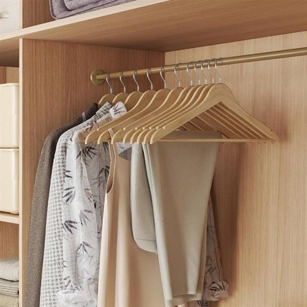 Trägalgar i björk 30-pack med roterbar krok och axelspår