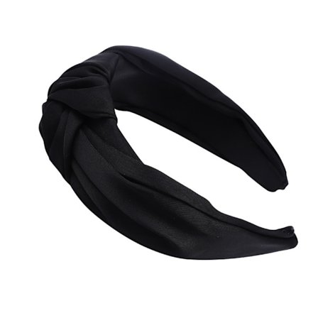 Satin Cross Hair Hoop -hiuspanta MUSTA