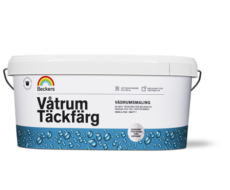 Beckers Täckfärg, Våtrum matt, 4L, Valfri kulör, Färg & tapeter