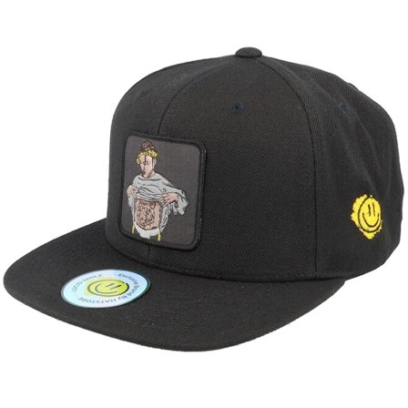 Lucid Smile - Flexing Abs Patch Black/Black Snapback Snapback Black Cap - @ Hatstore