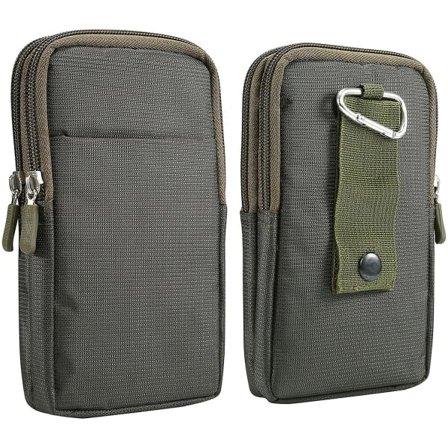 Bæltetaske med lynlås, mobiltelefonlomme til mænd