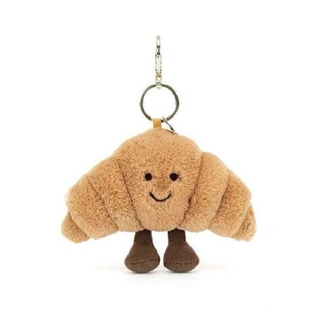 Croissant Veskeanheng Nøkkelring Gave Myk Plysjleke _Super Gave