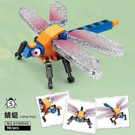 2023 By Kreativitet Dyr Insekter Bier Guldsmede Myrer Mantis Mariehøns Snegle Model Byggeklodser Mursten Legetøj Til Gave