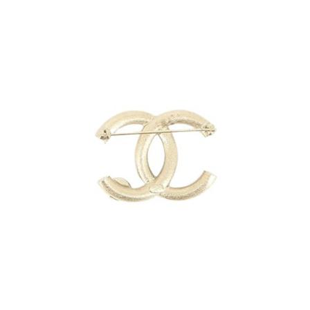 Chanel Vintage Pre-owned metal Brooch Gul, Dame Vintage Smykker, Størrelse: ONE Size