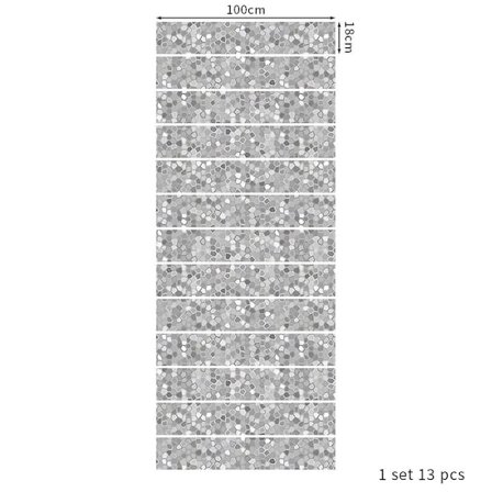 Numb 3d hopea mosaiikki portaiden tarrat itseliimautuvat nousutarrat portaiden tarra portaiden seinätarrat kodin sisustus (hopea mosaiikki)