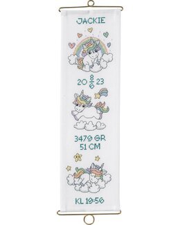 Broderikit Dopvepa Enhörning Grön