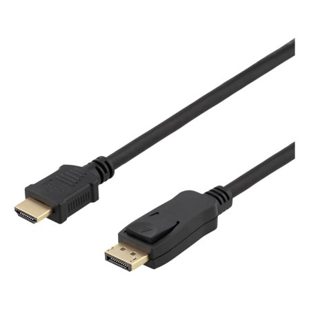 DP - HDMI cable, 10m, 3840x2160 at 30Hz, 10.8Gb/s, black