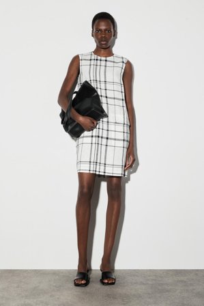 COS Frauen Etuikleid Aus Leinen In Minilänge in Weiß