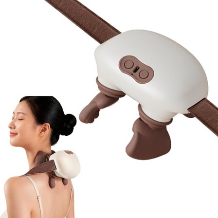 Axelmassage, shiatsumassage för rygg och nacke, uppvärmd nack- och axelmassage, massagekudde för nacke och axlar