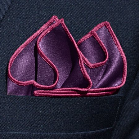 Tmavě fialový kapesníček do saka pro muže - Jednobarevné kapesníčky do saka