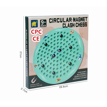 Bordspel Rund Magnetisk Kollisionsschack Barn Trä Kul Gruvsteg Magnetisk Induktion Schack Bordsskiva
