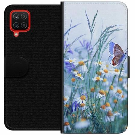 Samsung Galaxy A12 Plånboksfodral Blommor