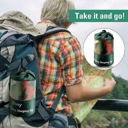 Vandtæt Nødsovepose Sport Udendørs Camping Vandring Beskyttelsestæppe[D]