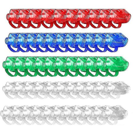 50 LED Fingerlys, Super Lyse LED Fingerlys, Lysende Legetøjsfestartikler. (farve)