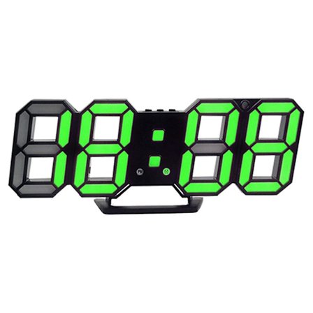 3D LED Digital Klocka Väggklocka Stereo Klocka