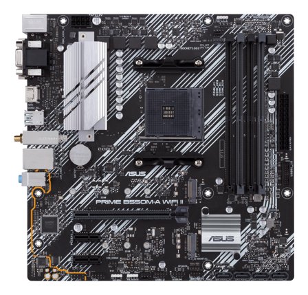 ASUS PRIME B550M-A WIFI II - hovedkort - mikro ATX - Socket AM4 - AMD B550