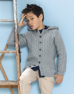 Strikkeoppskrift Jakke med hette Thomas - Dale Garn