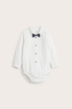 Newbie | Skjortebody med sløyfe | Offwhite