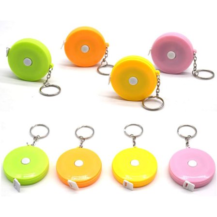 8 Pieces Measuring Tape Keychain Mini Portable Retractable Ruler for