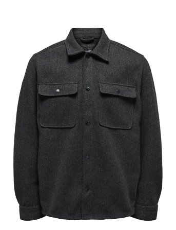 ONLY & SONS | Onsash Ovr Woolen Look Pkt Ls Shirt Noos | L