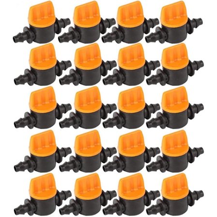 Tiputuskastelu Piikkiletku Sulkuventtiili 1/4 tuuman 4mm/7mm Universaali Letkuliitin Venttiili, 20 kpl