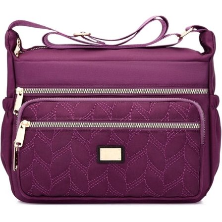 Stor Skuldertaske Kvinder Håndtaske Messenger Taske Mange Rum Skuldertaske Pung Sidetaske Taske Til Rejser Lilla