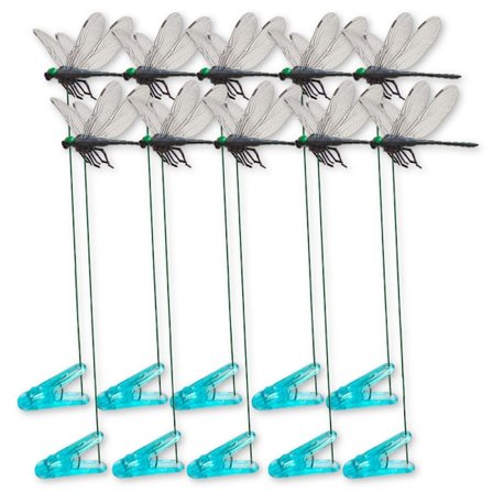 10 stk Kunstige øyenstikkerklips for utendørs bruk 3D Øyenstikkerdekor Hagearbeid, 3D Øyenstikker Hagedekorative klips-FF1-10