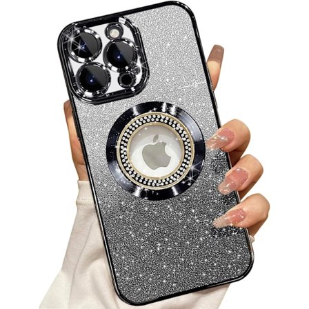 Misscase iPhone 16pro Magneettinen Glitter-kuori, yhteensopiva MagSafe kanssa, täysi suoja, ohut, iskunkestävä, naarmuuntumaton kuori kameralla