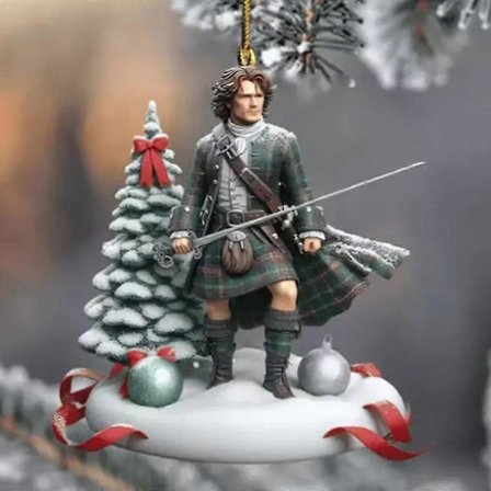 Uudet joulukuusenkoristeet 2024, Outlander-sisustus perhekollaasi loma (FMY)