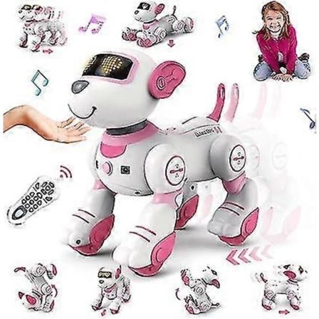 Fjernbetjent robot hund legetøj til børn - Interaktiv berøringsfølg 17 funktioner Robot hund, Programmerbar Smart Gående Hvalp Intelligent Dansende-