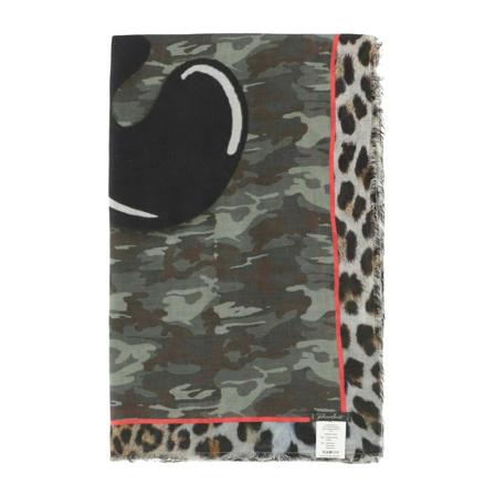 Faliero Sarti, Scarf with graphic print Zielony, Kobieta, Rozmiar: ONE Size