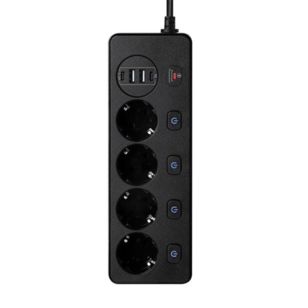BKL-504 EU IQ - European Standard Power Strip med USB