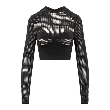 Ambush, Round-neck Knitwear Zwart, Dames, Maat:XS