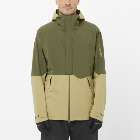 Salomon - veste pour homme Outerpath Pro 2.5l Jkt M - Gray Green / Grape Leaf - S