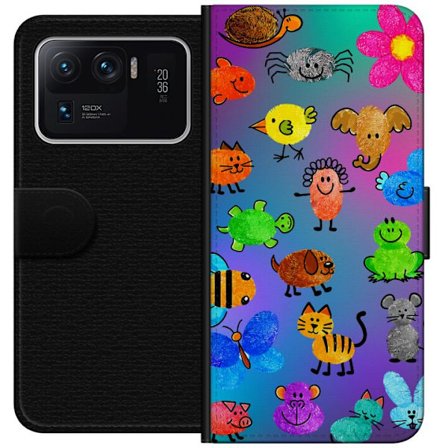 Kompatibel Tegnebogsetui til Xiaomi Mi 11 Ultra Little Scribble Friends