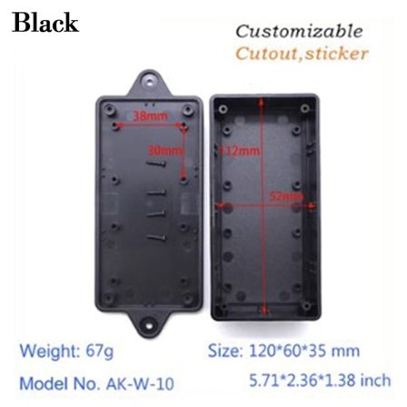 Elektronisk prosjektboks Vanntett deksel Prosjekt SVART