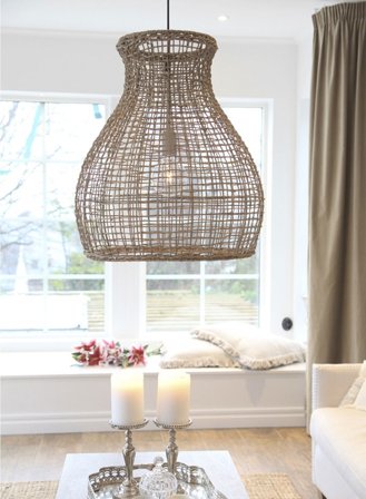 Seagrass taklampe Ø48 - natur