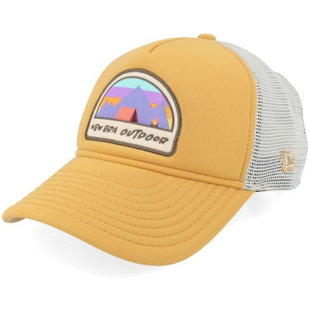 New Era - Yellow trucker Czapka Z Daszkiem - Kids Adv Patch Golden Yellow A-Frame Trucker @ Hatstore