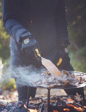 Hestra Ergo Grip Active - 5 Finger Black/Black - Black - 7