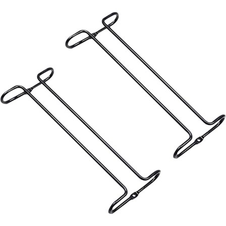 Vinglassholder under skap, 25 x 9 x 3 cm, 2 stk (svart)