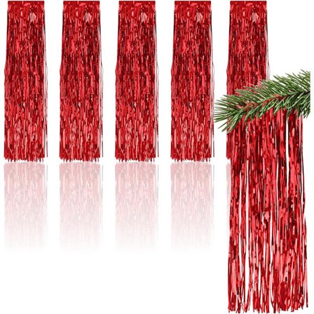 5 kappaletta punaisia glitterverhoja, juhlaverho, joulukoriste, juhlakoriste, oviverho, taustaverho, glitterverho, ystävänpäivä 2 1