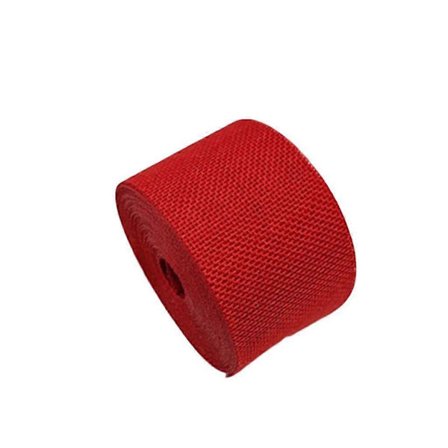 10m Jutebånd 50mm Sløyfebånd Gavebånd Gitterbånd Jute Dekor Sløyfe Bånd, Rød