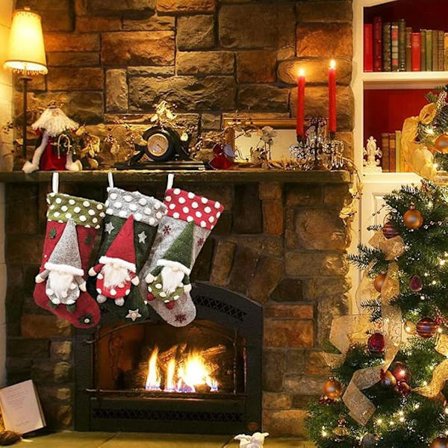 Coofit Joulusukka Tonttu Juhlava Koristeellinen Joulu Ripustettava Sukka Joulusukka