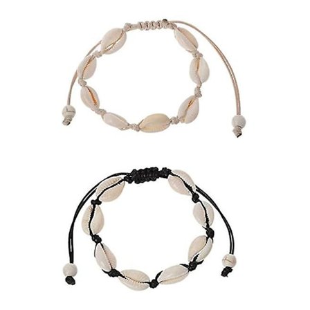 2 kpl Luonnonkuori Rannekorut Virkattu Kuorirannekoru Havaiji Bohme Helmi Kuorirannekoru Ksitely Bijoux De Rannekoru Rglable (1 N