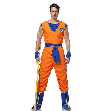 Ball Anime Son Goku Kostume til Mænd Voksen Son Goku Rollespil Kostume Sæt Fancy Up Outfit