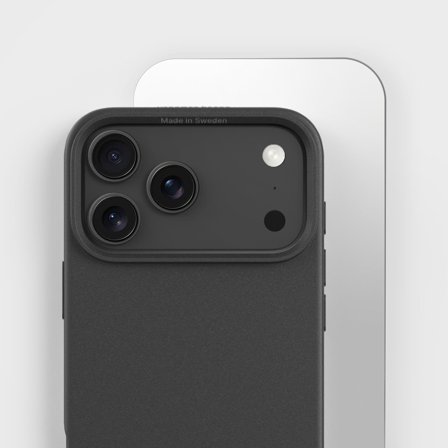 Eco-Friendly Phone Case Black Plant-Based Cover & Screen Protection, iPhone 17 Pro Max