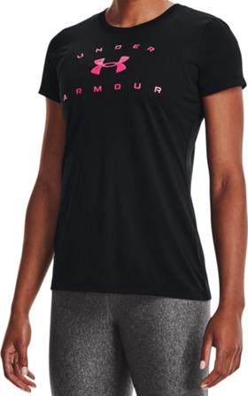 Under Armour Women's Tech Solid Logo Arch SSC Women Short sleeved fitness sweater Black M